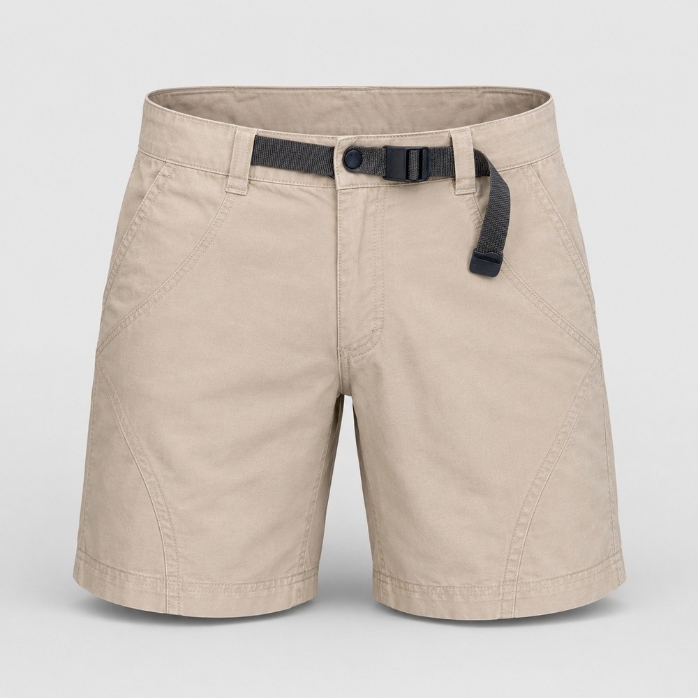 Columbia Mens XL Tan Khaki Cargo Hiking Shorts Integrated Belt Omni-Shade AM4634